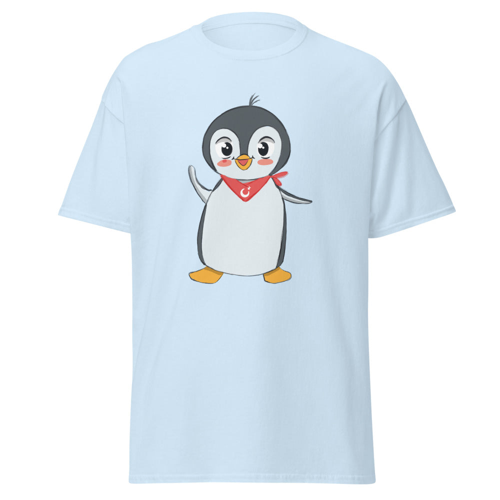 Pingucan Penguin Unisex Classic T-Shirt, Roots & Talks - Light Blue
