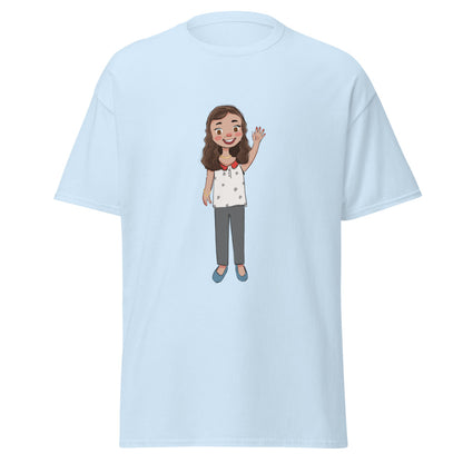 Defne Character Unisex Classic T-Shirt, Roots & Talks - Light Blue