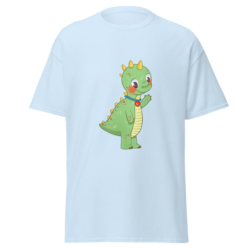 Dino Dinosaur Unisex Classic T-Shirt, Roots & Talks - Light Blue