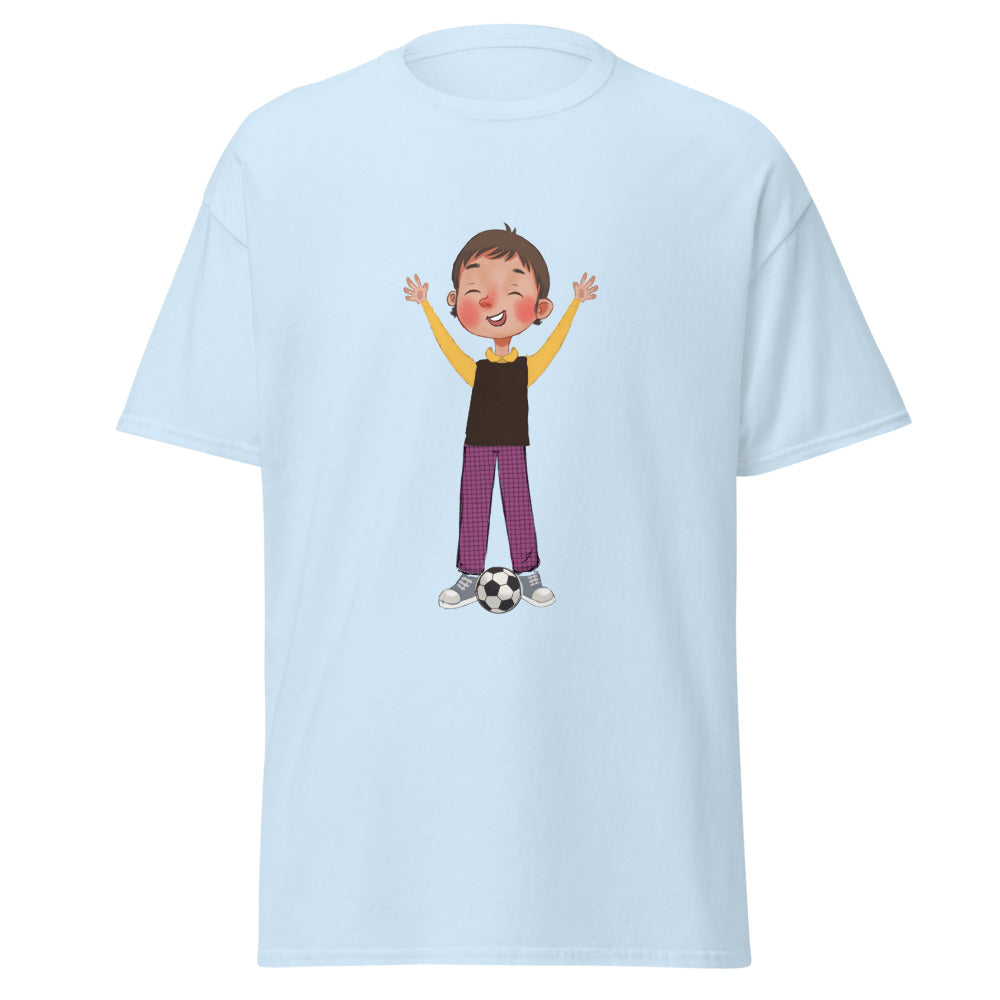 Gazi Character Unisex Classic T-Shirt, Roots & Talks - Light Blue
