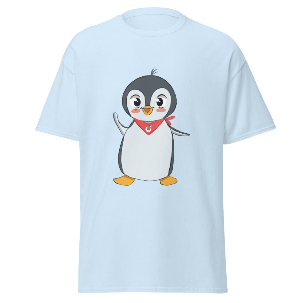 Pingucan Penguin Unisex Classic T-Shirt, Roots & Talks - Light Blue