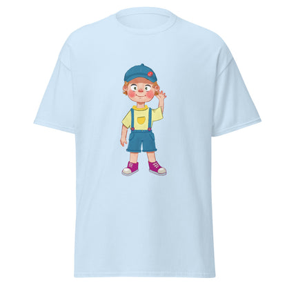 Giray Character Unisex Classic T-Shirt, Roots & Talks - Light Blue