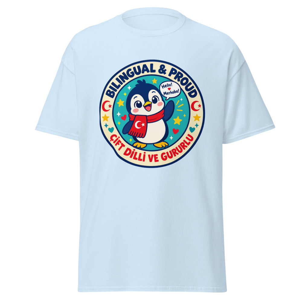 Bilingual & Proud Unisex Classic T-Shirt, Roots & Talks - Light Blue