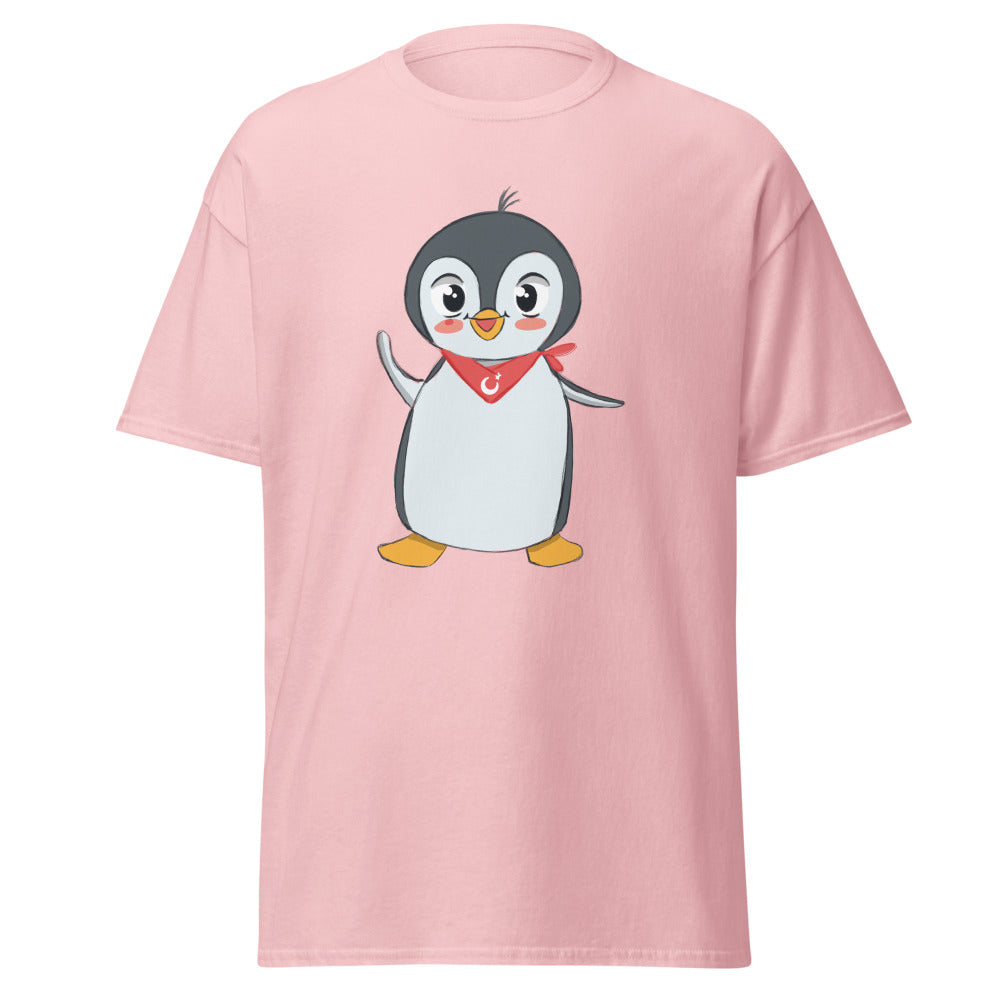Pingucan Penguin Unisex Classic T-Shirt, Roots & Talks - Light Pink