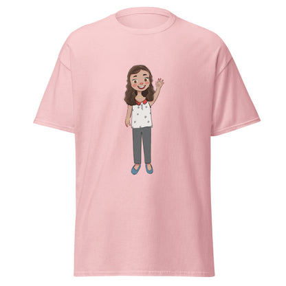 Defne Character Unisex Classic T-Shirt, Roots & Talks - Light Pink