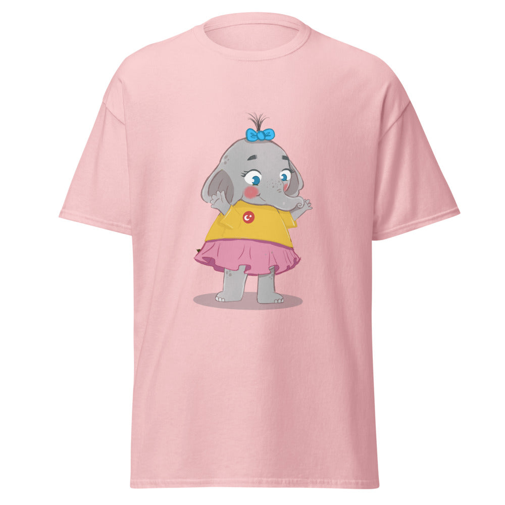 Filiz Elephant Unisex Classic T-Shirt, Roots & Talks - Light Pink
