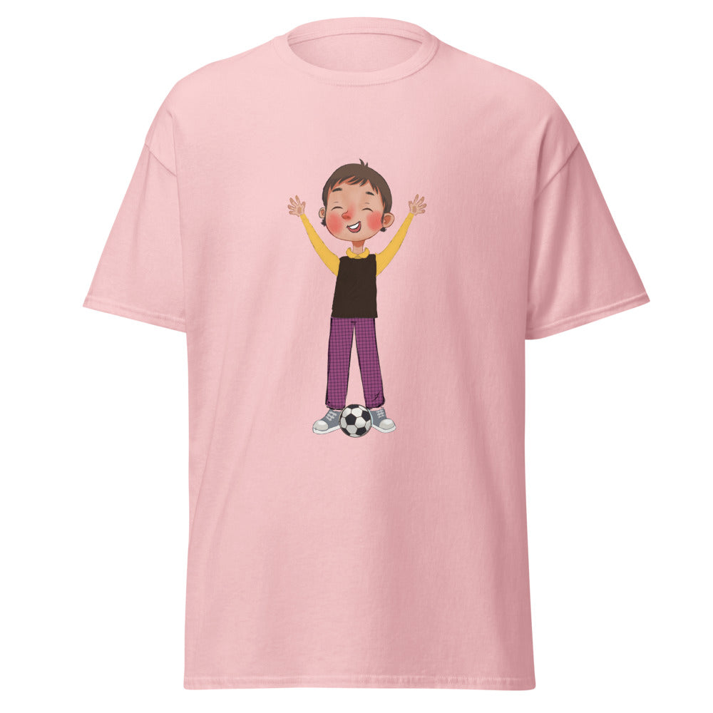 Gazi Character Unisex Classic T-Shirt, Roots & Talks - Light Pink