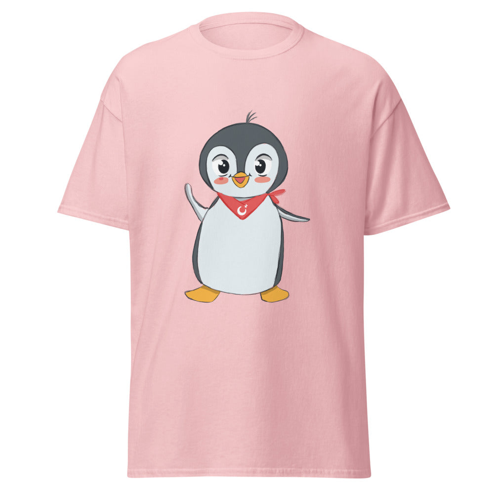 Pingucan Penguin Unisex Classic T-Shirt, Roots & Talks - Light Pink