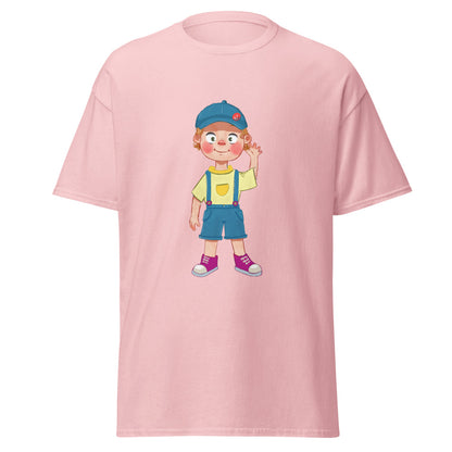 Giray Character Unisex Classic T-Shirt, Roots & Talks - Light Pink