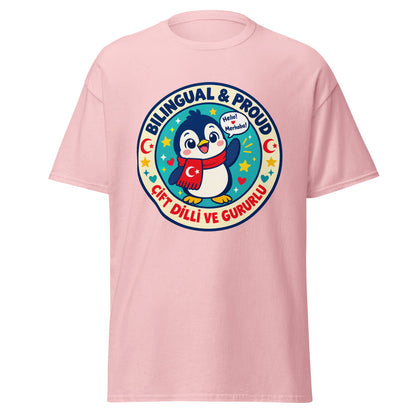 Bilingual & Proud Unisex Classic T-Shirt, Roots & Talks - Light Pink