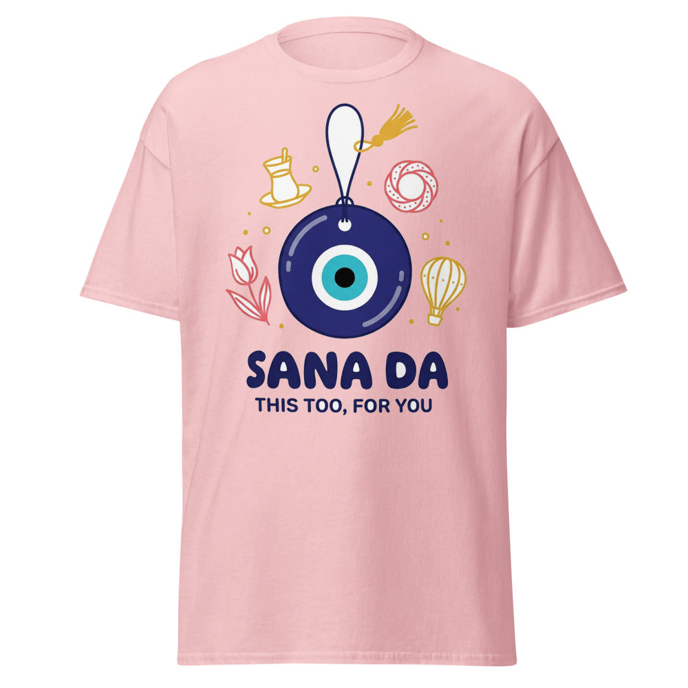 Sana Da Unisex Classic T-Shirt, Roots & Talks - Light Pink