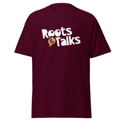 Roots & Talks Logo Unisex Classic T-Shirt - Maroon