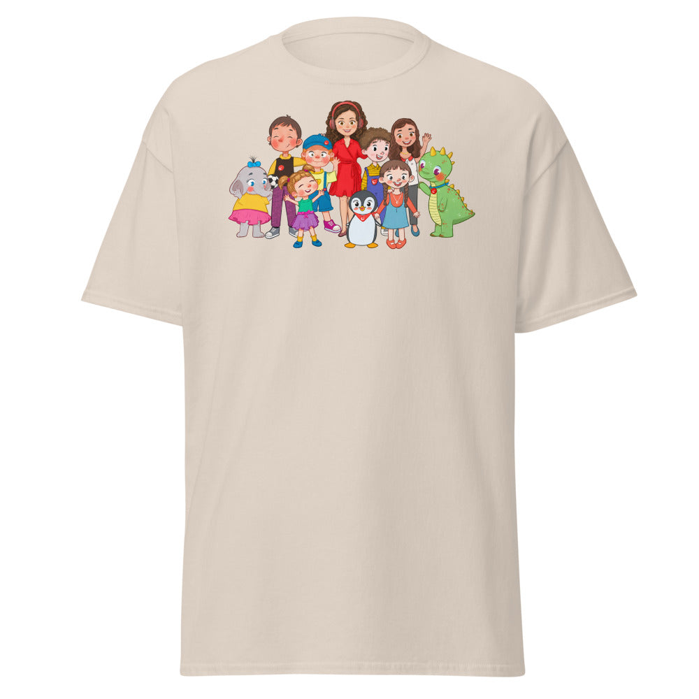 All the Characters Together Unisex Classic T-Shirt, Roots & Talks - Natural