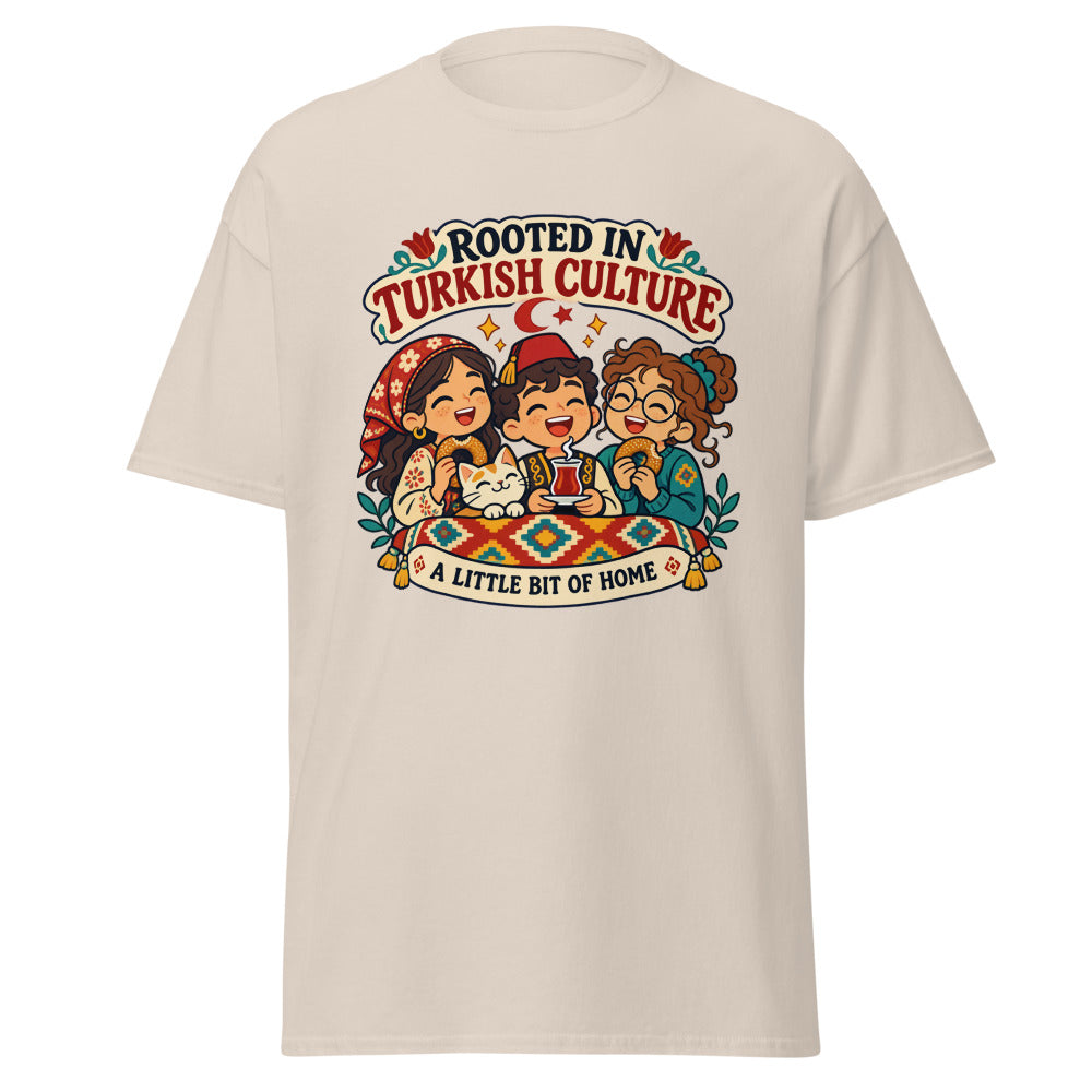Rooted in Turkish Culture Unisex Classic T-Shirt, Roots & Talks - Natural