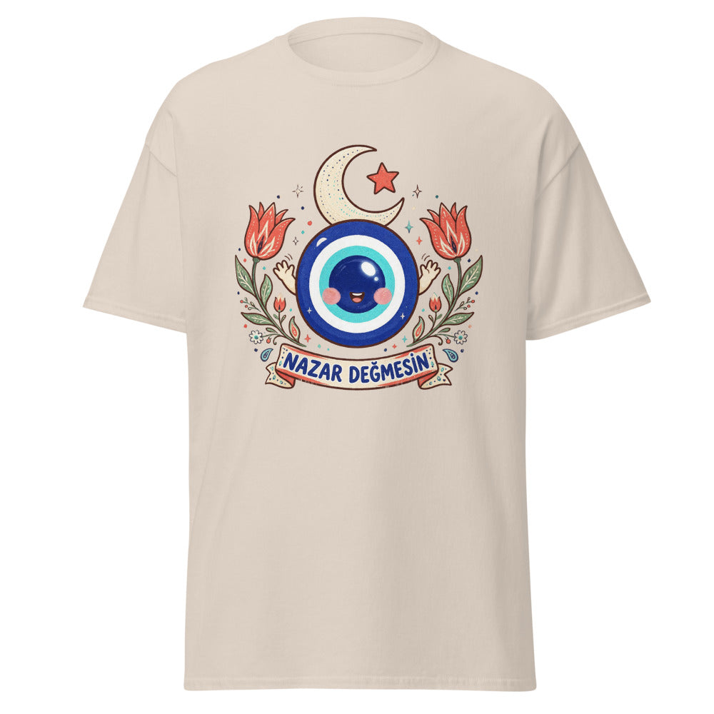 Nazar Değmesin Unisex Classic T-Shirt, Roots & Talks - Natural