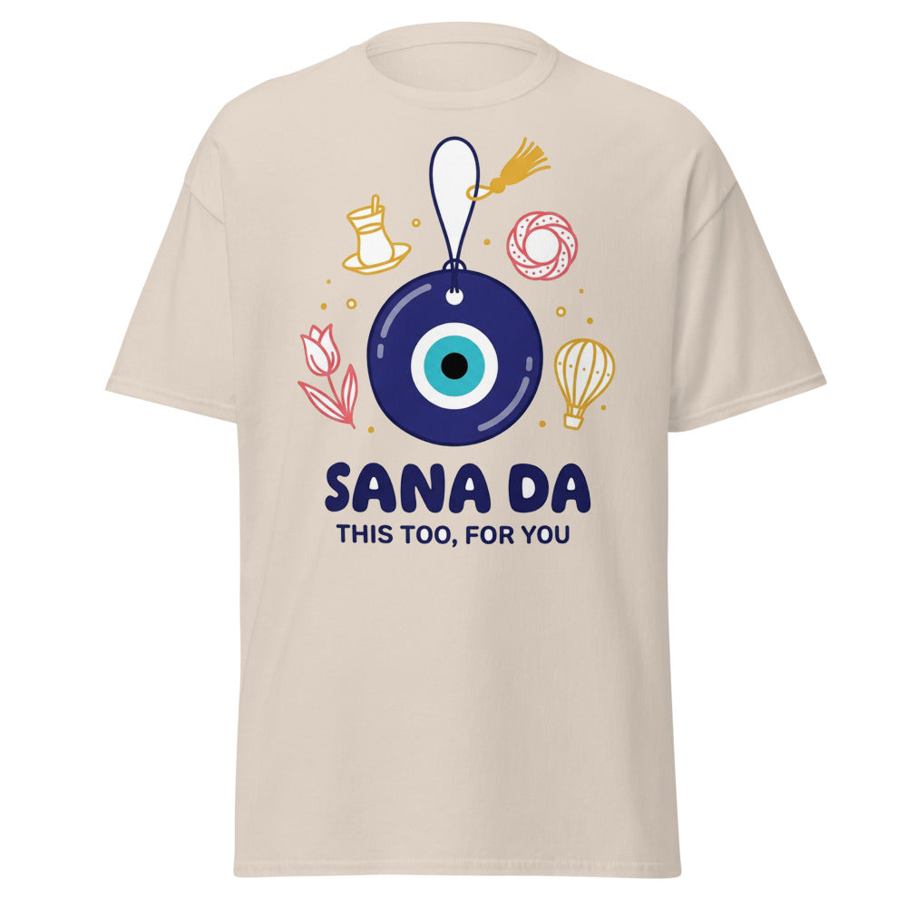 Sana Da Unisex Classic T-Shirt, Roots & Talks - Natural