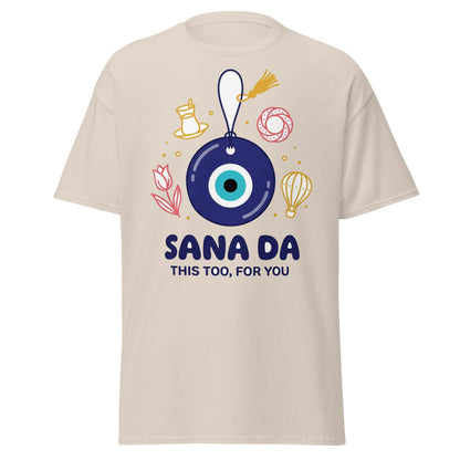 Sana Da Unisex Classic T-Shirt, Roots & Talks - Natural