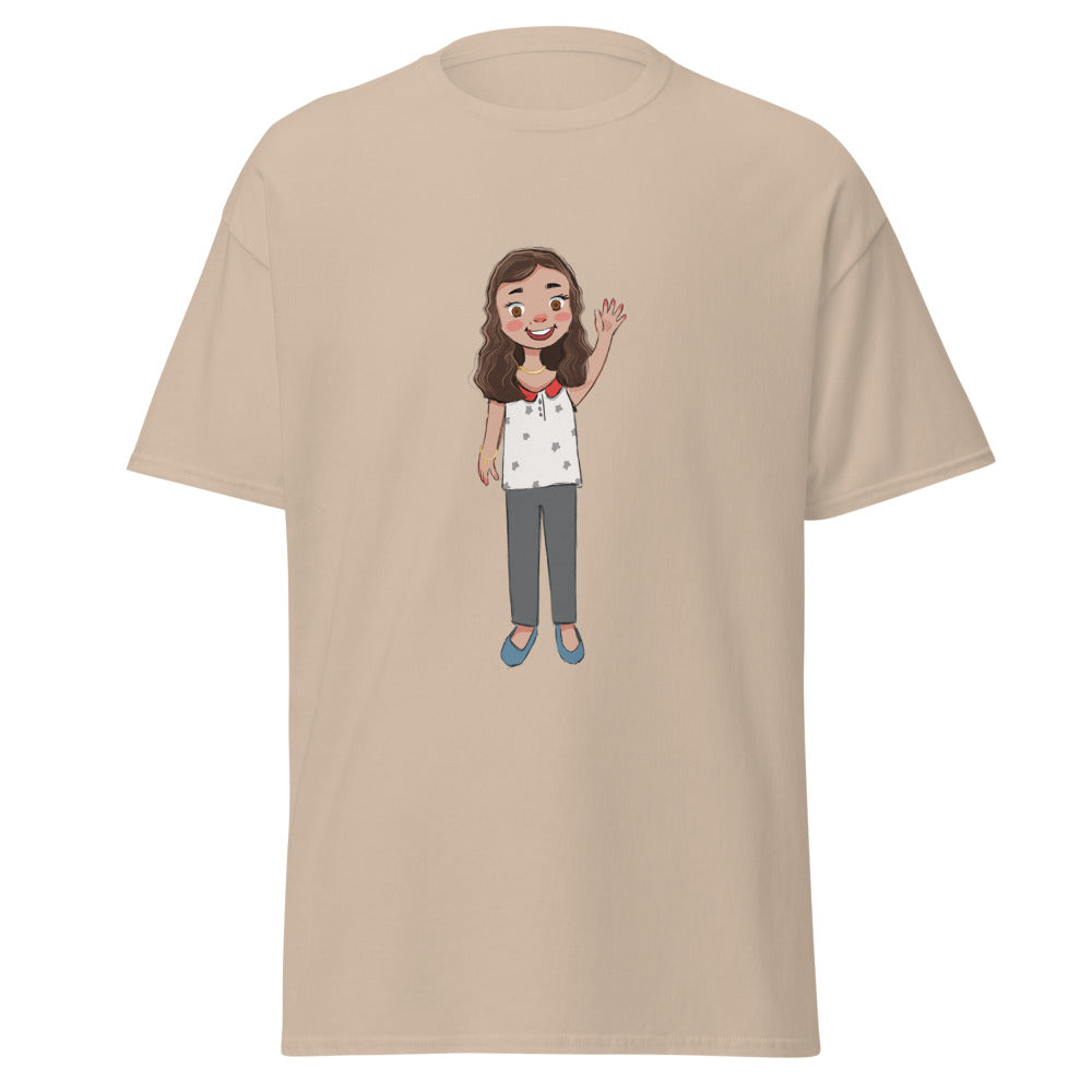Defne Character Unisex Classic T-Shirt, Roots & Talks - Sand