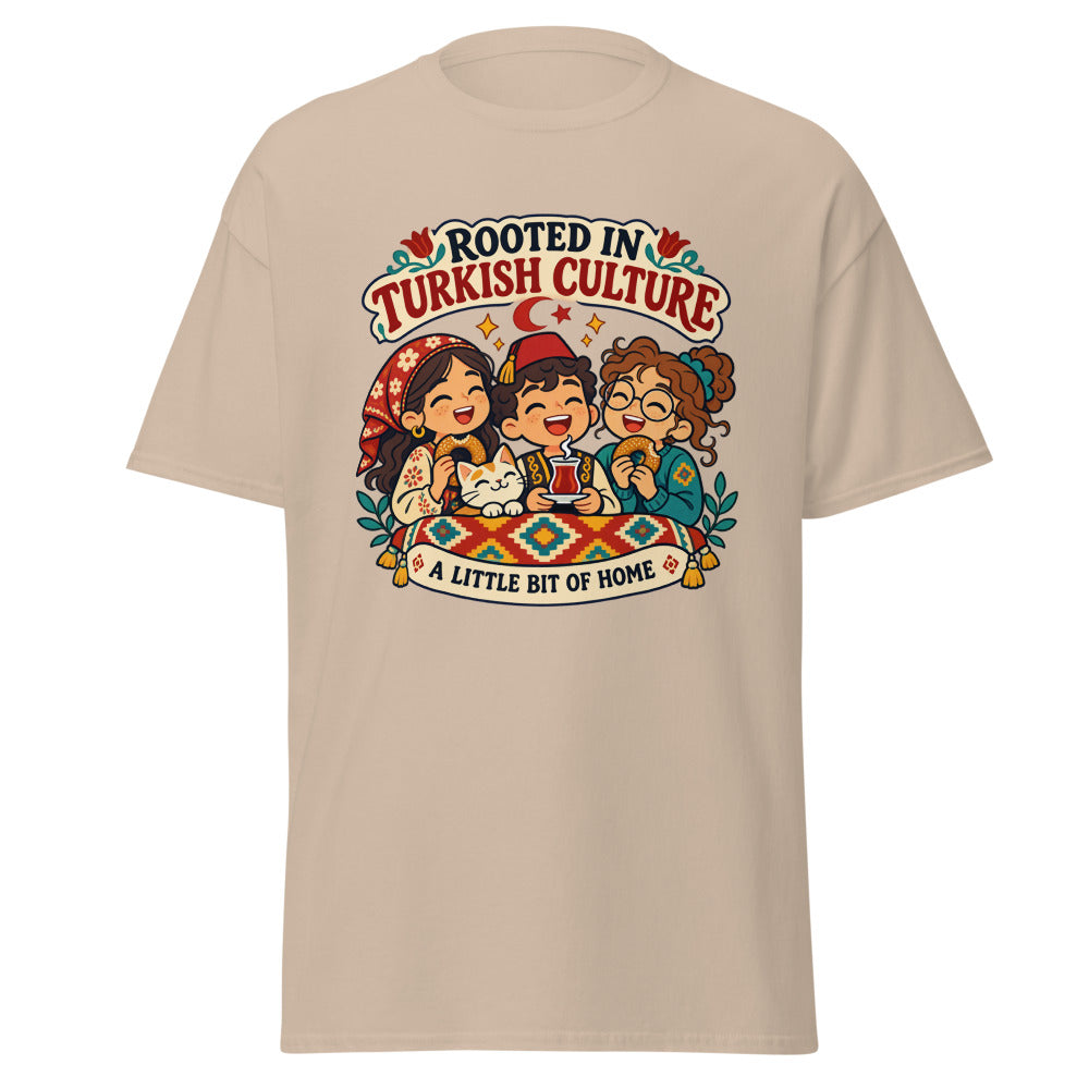 Rooted in Turkish Culture Unisex Classic T-Shirt, Roots & Talks - Sand