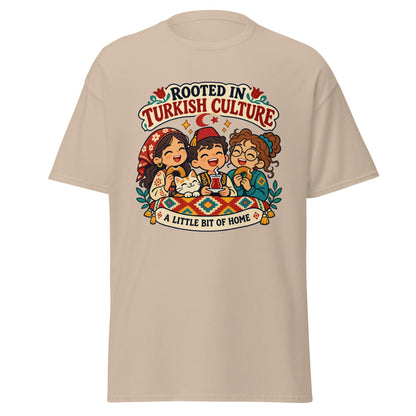 Rooted in Turkish Culture Unisex Classic T-Shirt, Roots & Talks - Sand
