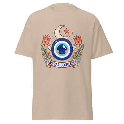 Nazar Değmesin Unisex Classic T-Shirt, Roots & Talks - Sand