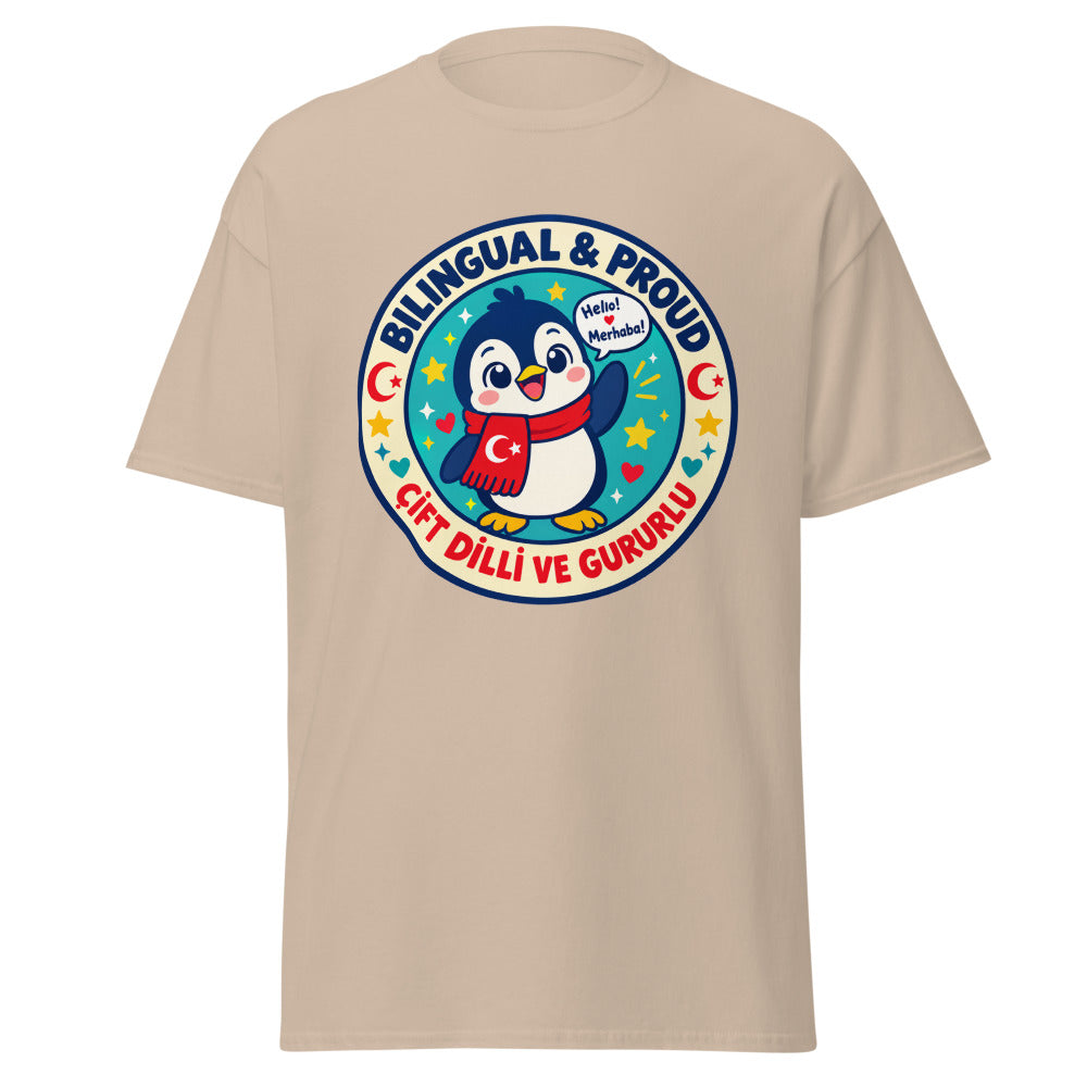 Bilingual & Proud Unisex Classic T-Shirt, Roots & Talks - Sand