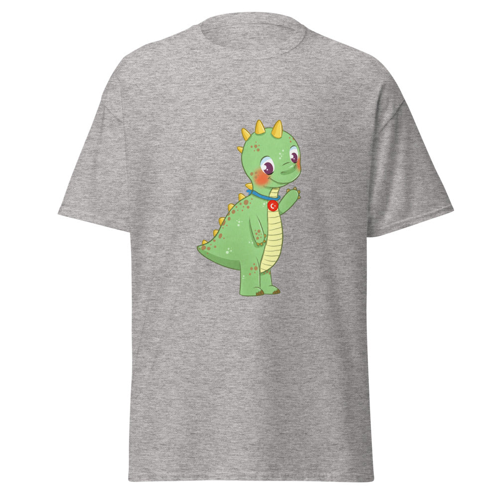 Dino Dinosaur Unisex Classic T-Shirt, Roots & Talks - Sport Grey