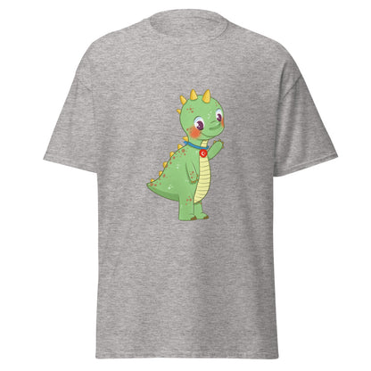 Dino Dinosaur Unisex Classic T-Shirt, Roots & Talks - Sport Grey