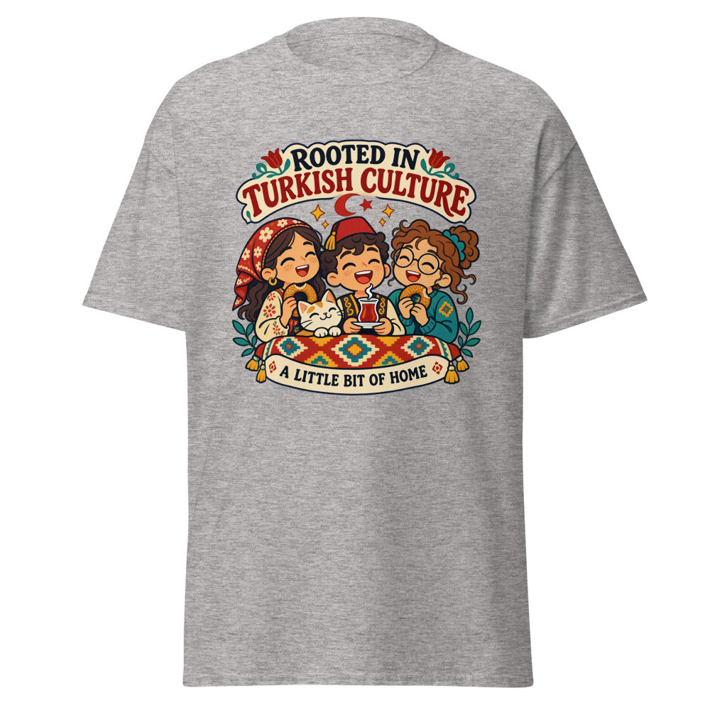 Rooted in Turkish Culture Unisex Classic T-Shirt, Roots & Talks - Sport Grey