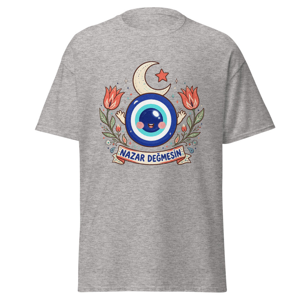 Nazar Değmesin Unisex Classic T-Shirt, Roots & Talks - Sport Grey