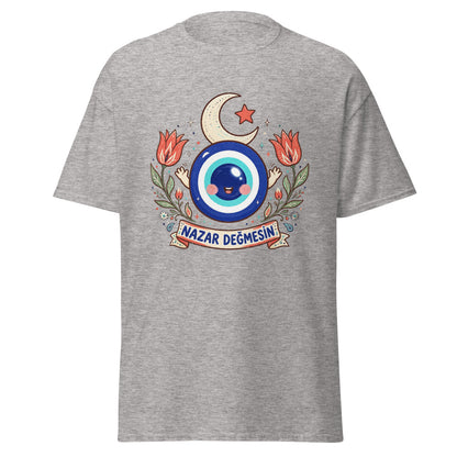 Nazar Değmesin Unisex Classic T-Shirt, Roots & Talks - Sport Grey