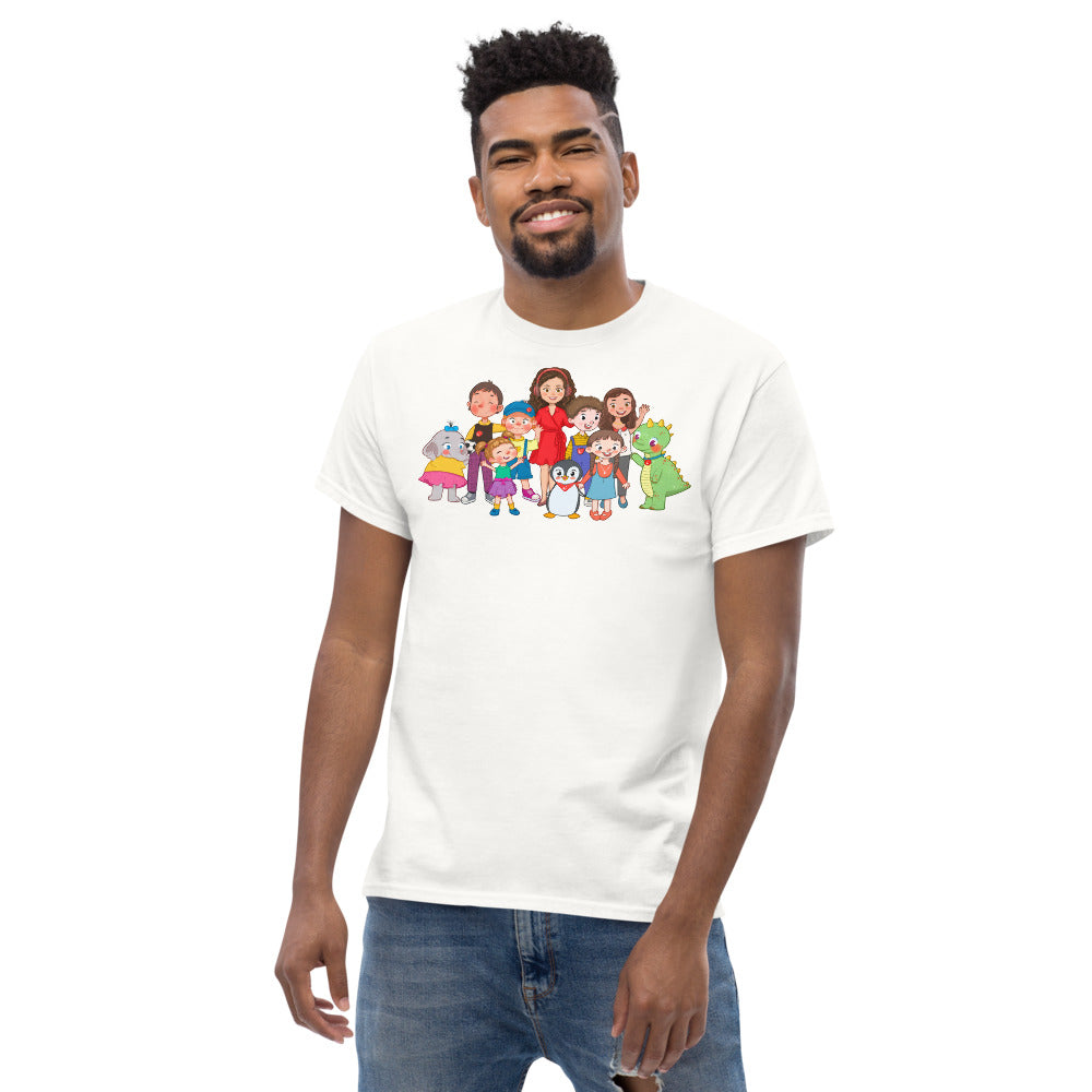 All the Characters Together Unisex Classic T-Shirt, Roots & Talks - lifestyle photo 3