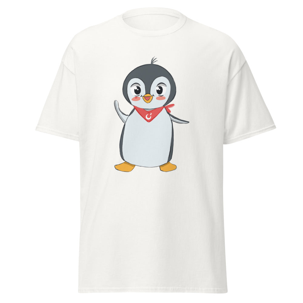 Pingucan Penguin Unisex Classic T-Shirt, Roots & Talks - White