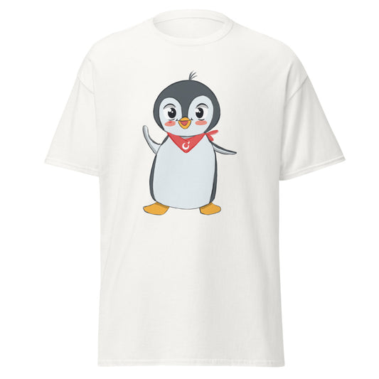 Pingucan Penguin Unisex Classic T-Shirt, Roots & Talks - White