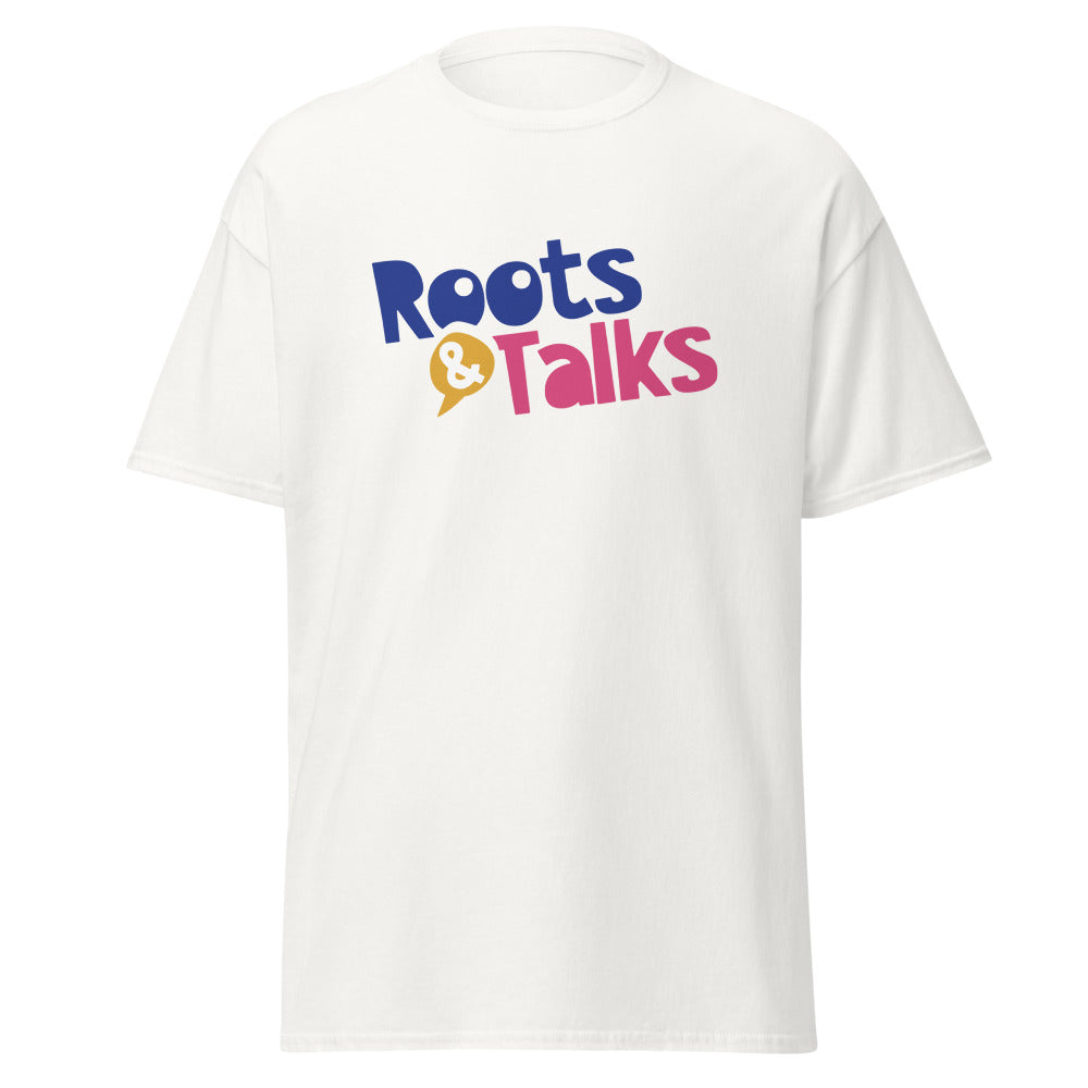 Roots & Talks Logo Unisex Classic T-Shirt - White