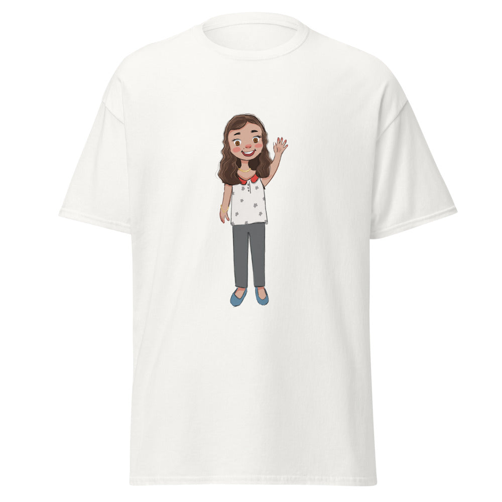 Defne Character Unisex Classic T-Shirt, Roots & Talks - White