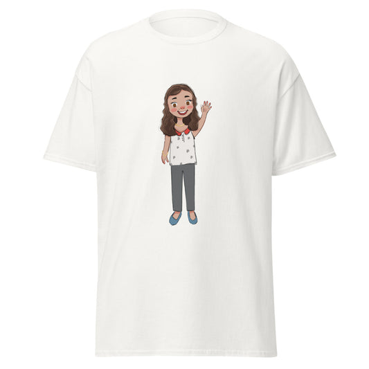Defne Character Unisex Classic T-Shirt, Roots & Talks - White