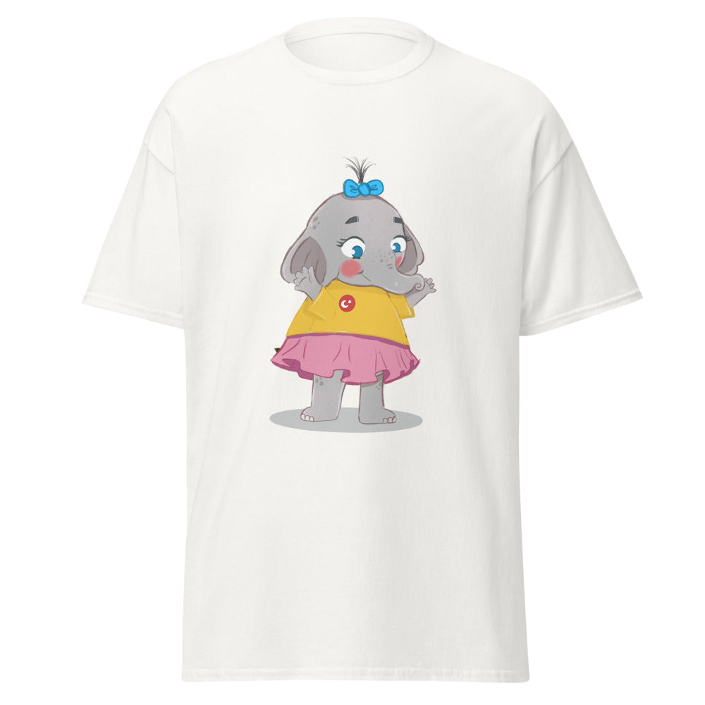 Filiz Elephant Unisex Classic T-Shirt, Roots & Talks - White