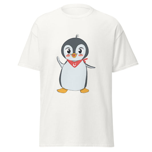 Pingucan Penguin Unisex Classic T-Shirt, Roots & Talks - White