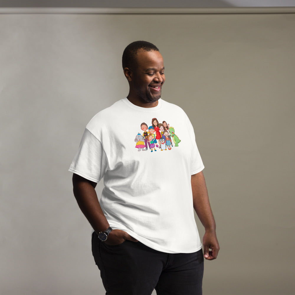 All the Characters Together Unisex Classic T-Shirt, Roots & Talks - lifestyle photo 2