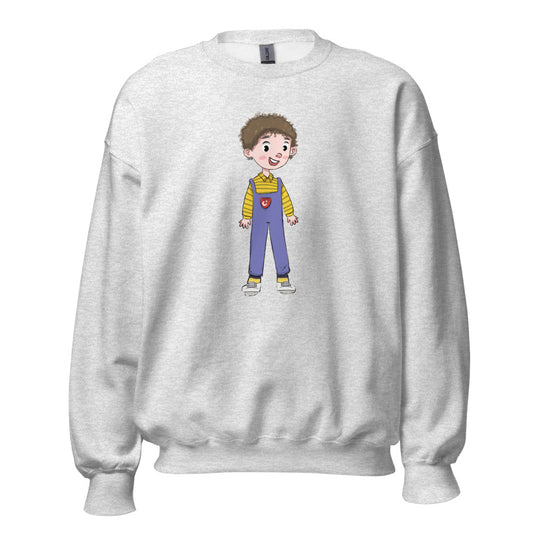 Ahmet Character Unisex Crewneck Sweatshirt, Roots & Talks - Ash