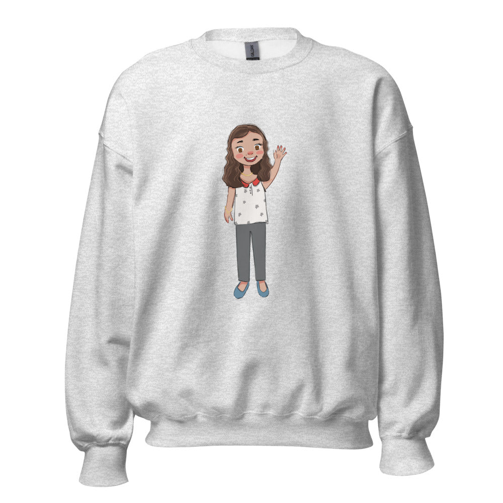 Defne Character Unisex Crewneck Sweatshirt, Roots & Talks - Ash