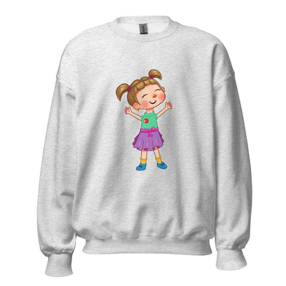 Ela Character Unisex Crewneck Sweatshirt, Roots & Talks - Ash