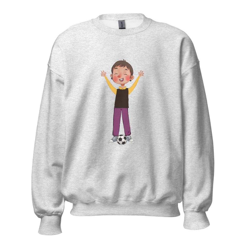 Gazi Character Unisex Crewneck Sweatshirt, Roots & Talks - Ash