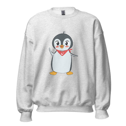 Pingucan Penguin Unisex Crewneck Sweatshirt, Roots & Talks - Ash