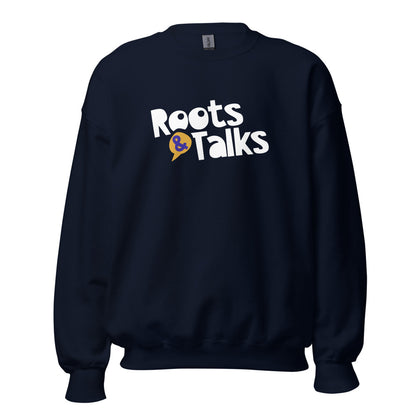 Roots & Talks Logo Unisex Crewneck Sweatshirt - Navy