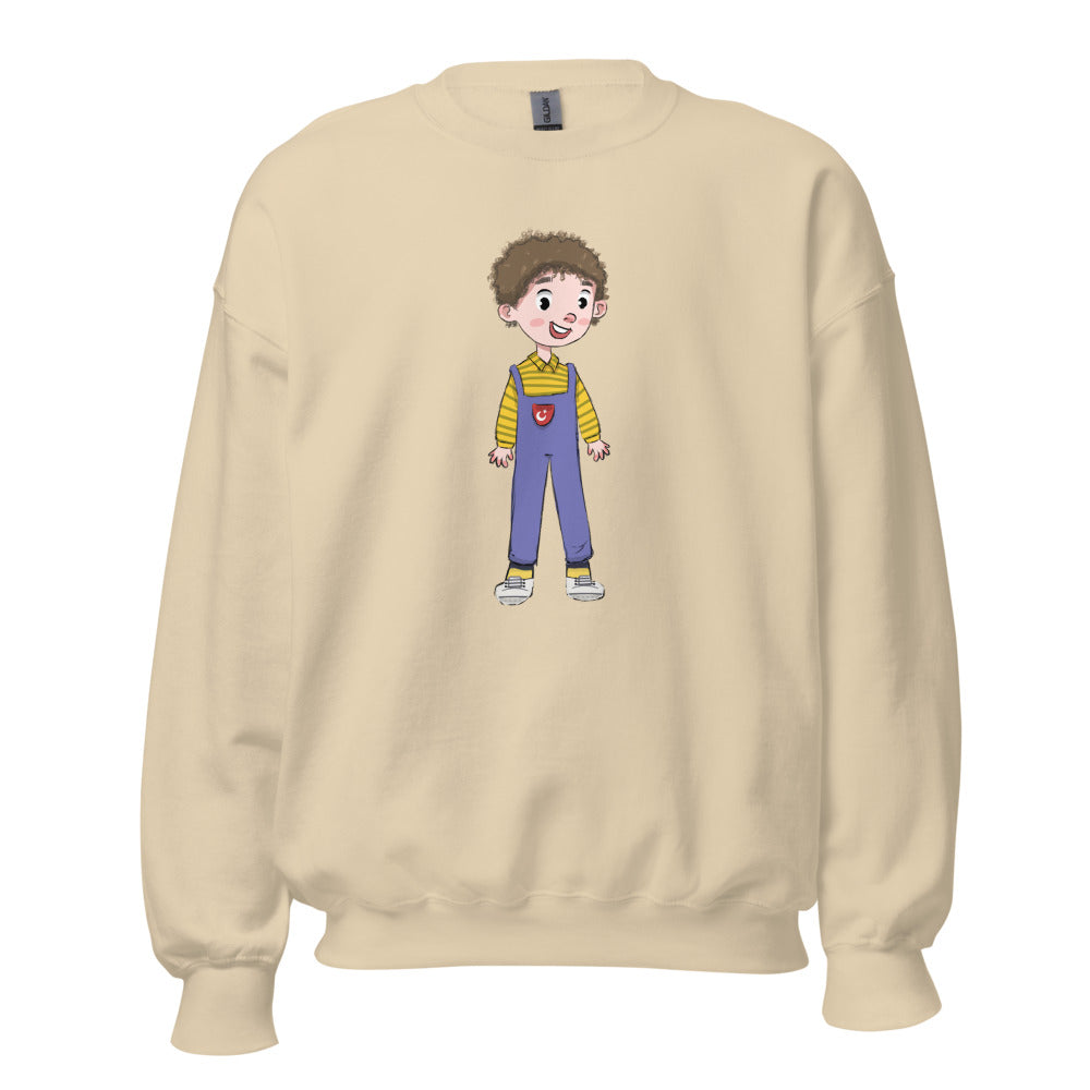 Ahmet Character Unisex Crewneck Sweatshirt, Roots & Talks - Sand