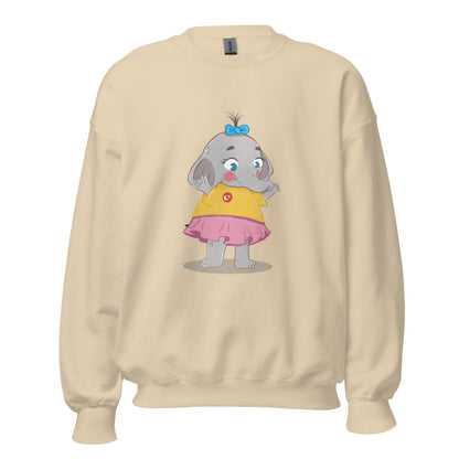 Filiz Elephant Unisex Crewneck Sweatshirt, Roots & Talks - Sand