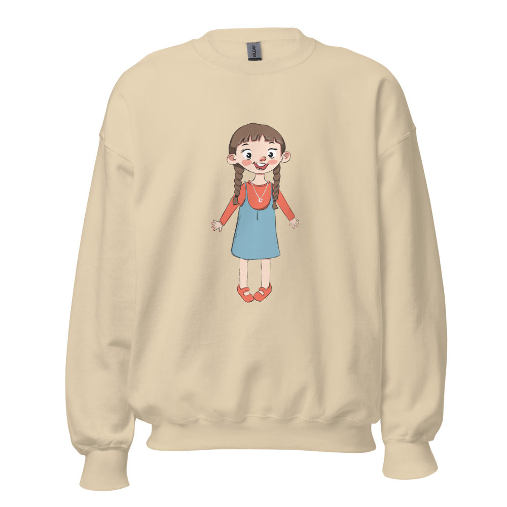 Eylül Character Unisex Crewneck Sweatshirt, Roots & Talks - Sand