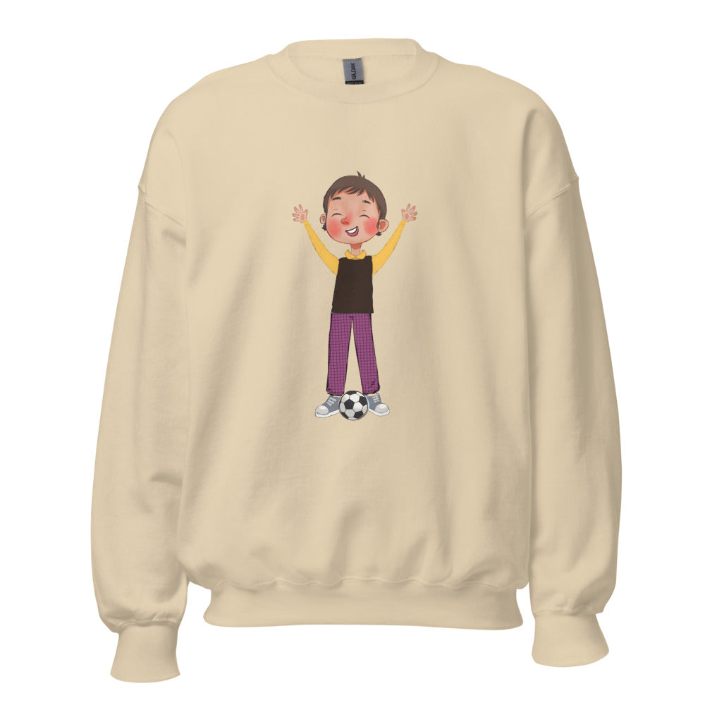 Gazi Character Unisex Crewneck Sweatshirt, Roots & Talks - Sand